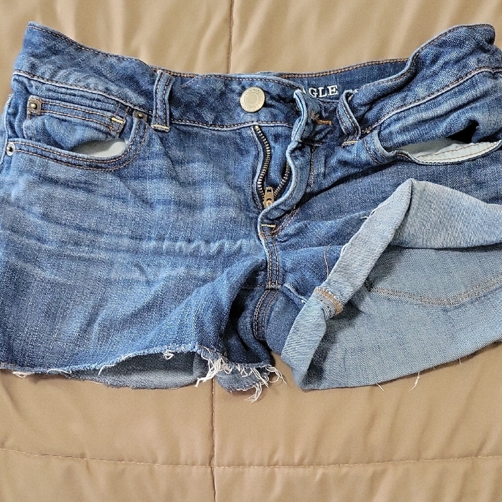 American Eagle Outfitters Denim with Tan Accents
